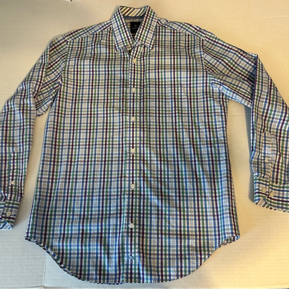 Men’s TayilorByrd Collection long sleeve size Medium green purple blue p…
